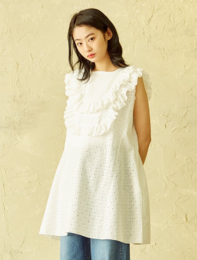 19 LACE FRILL OPS [IVORY]